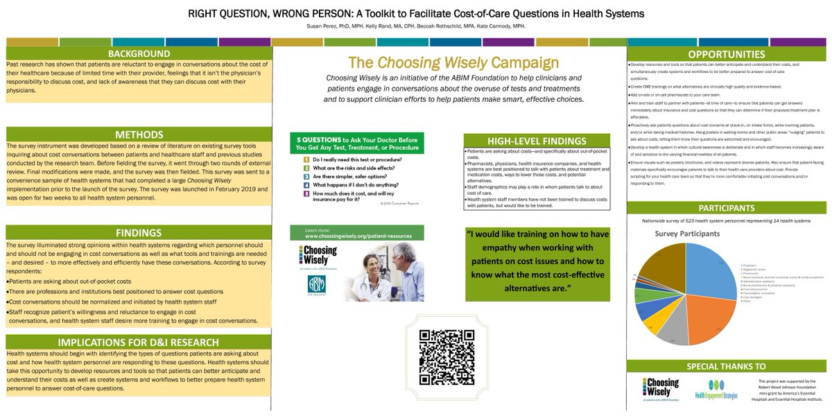 Our faculty <a href="/DrSusPhD/">Susan Perez</a> presented her work at the Dissemination and Implementation Conference hosted by <a href="/AcademyHealth/">AcademyHealth</a> last week. Check out her work!