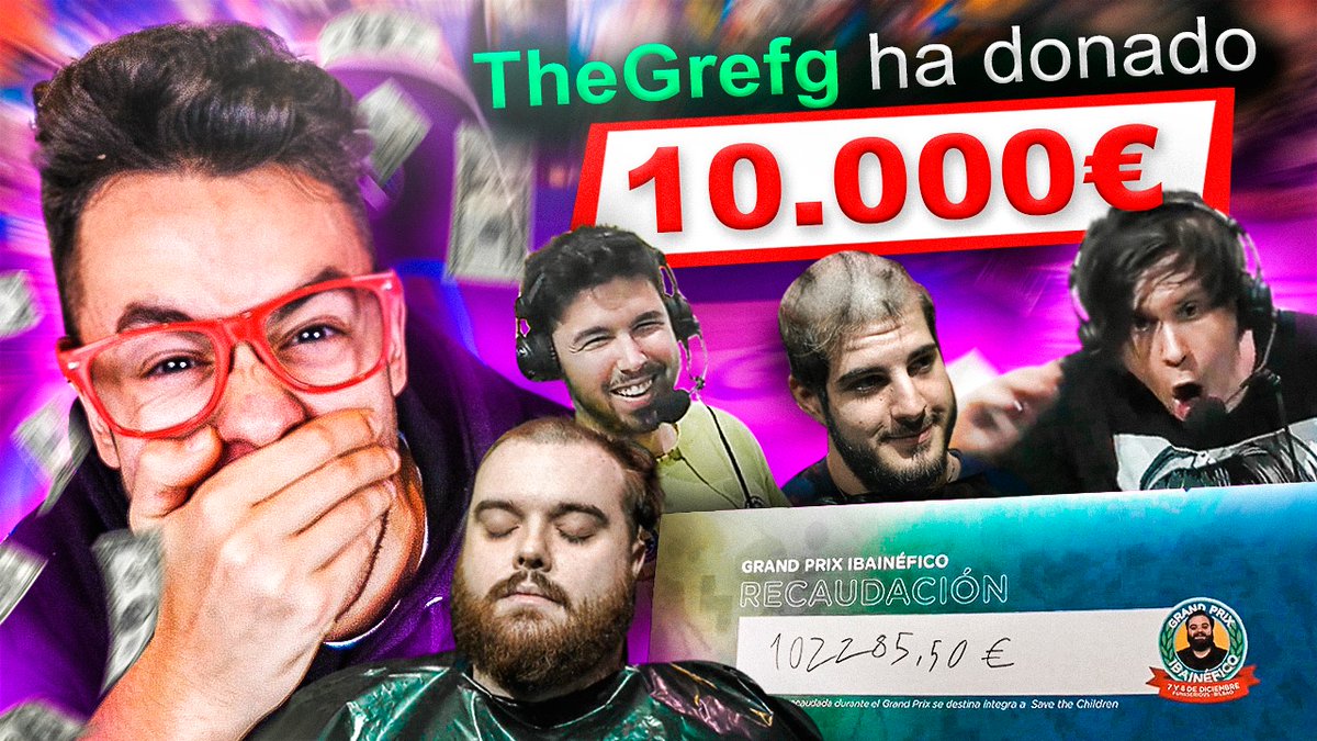 TheGrefg's tweet photo. Publico vídeos a diario pero pocos como este...
Os presento:

💰🔥 LA MAYOR DONACIÓN QUE HE HECHO (+10.000€) 🔥💰

RT porque puede ser uno de los vídeos del año.
👉🏻▶ https://t.co/uJh4BRKygB https://t.co/0tQlA0H0M4