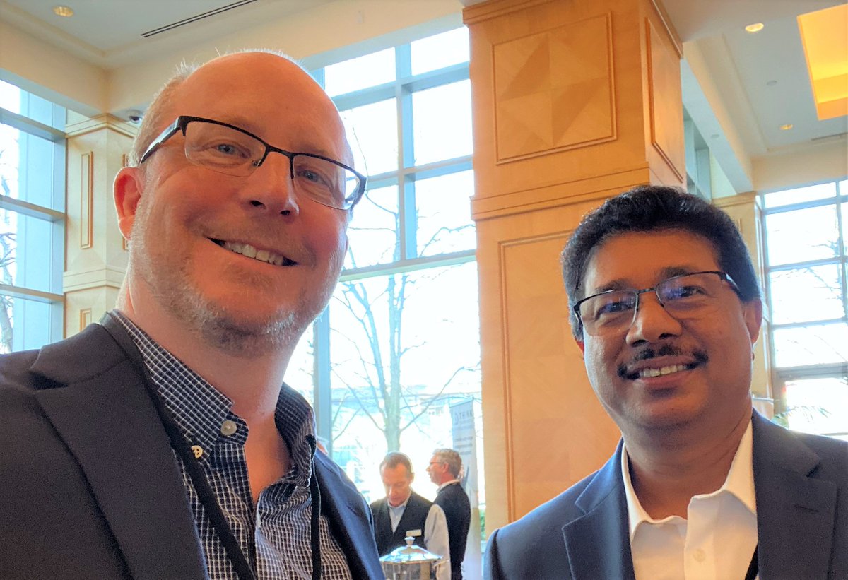StarFishMedical's tweet photo. John Walmsley attended #CrossoverAI gathering of Artificial Intelligence leaders and investors in Vancouver convened by AINBC and CityAge. John catches up with Raghwa Gopal of Innovate BC and Dr. Frank Wood at the event. #AI https://t.co/maUdiT3oLR