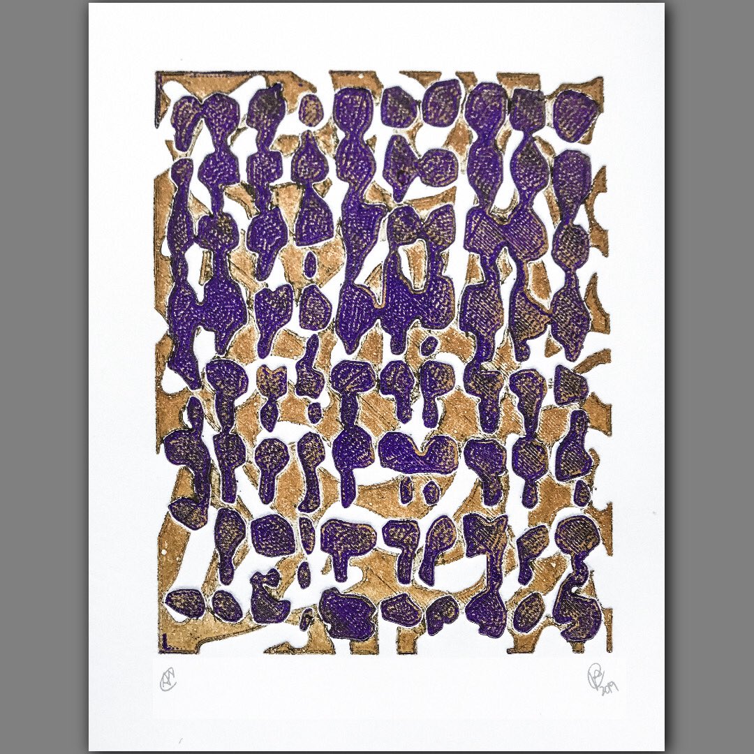 3D printed viscosity plate printed with master printer Vijay Kumar #printmaking #3Dprinting #reliefprint