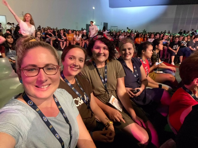 RockyCathEd's tweet photo. #ACYF19 Teachers attending from our Diocese have written - The first two days continued to build the energy. We have listened to some incredibly powerful keynote speakers and experienced prayer in all it’s magnificent forms. Ready for today’s Pilgrimage walk and closing Mass. https://t.co/3lHJlU6H5y