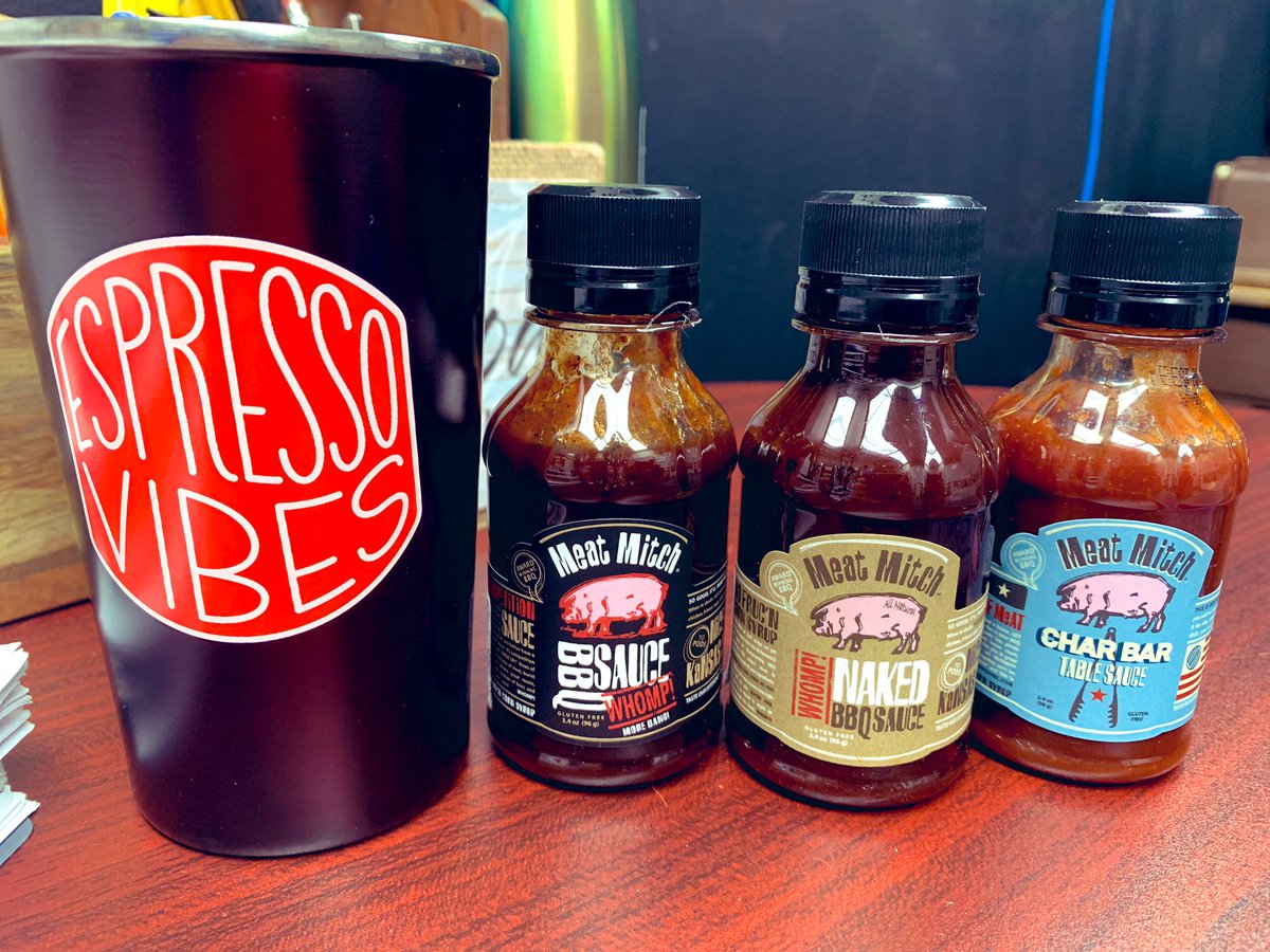 Much love to my Secret Santa for hooking me up with some BBQ sauces!!! Can’t wait to try them out this weekend!! Also digging my new coffee cup from @ChungFLHornet!! Always gotta have my #espressovibes!! #FLHornets #goodvibes #coffee #kindness