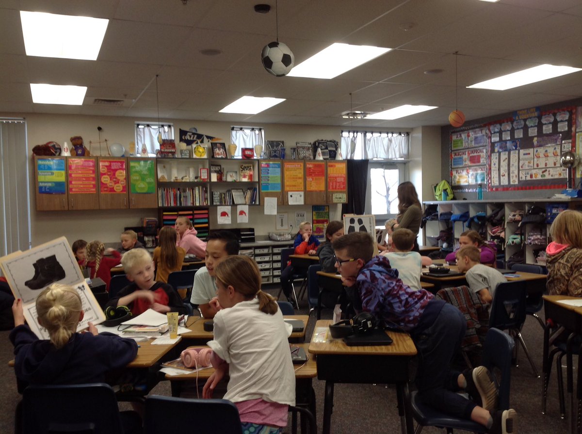 MrThieme's tweet photo. Students working on an empathy lesson with Mrs. Emmett our school counselor.  They will be acting out a scenario which they are in someone else's shoes. https://t.co/tZW8oJrFOF