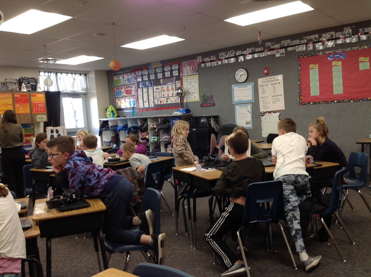 MrThieme's tweet photo. Students working on an empathy lesson with Mrs. Emmett our school counselor.  They will be acting out a scenario which they are in someone else's shoes. https://t.co/tZW8oJrFOF