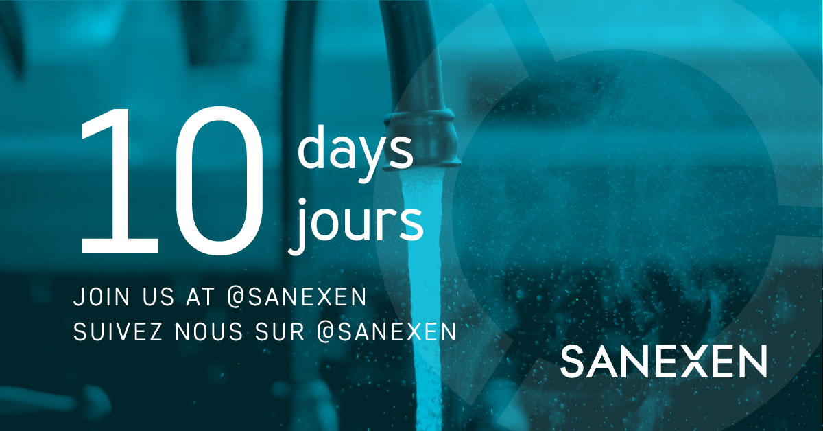 Aquapipe's tweet photo. Only 10 days/Seulement 10 jours - Join us at/suivez nous sur @sanexen ✔️ https://t.co/PzIVVoRu4q