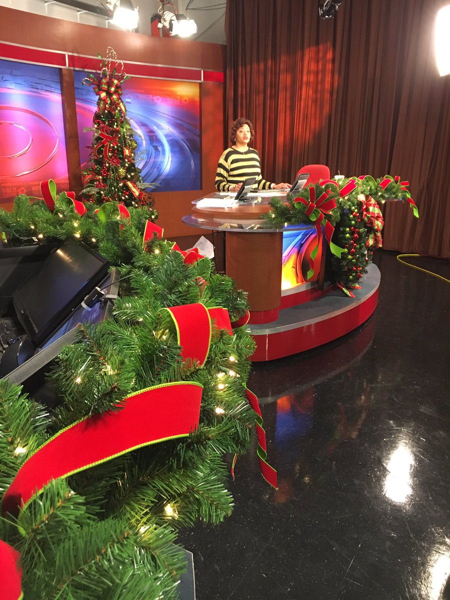 WALB News 10's new Christmas decorations. Thanks to Flint River Pottery for the "Cheery Set."