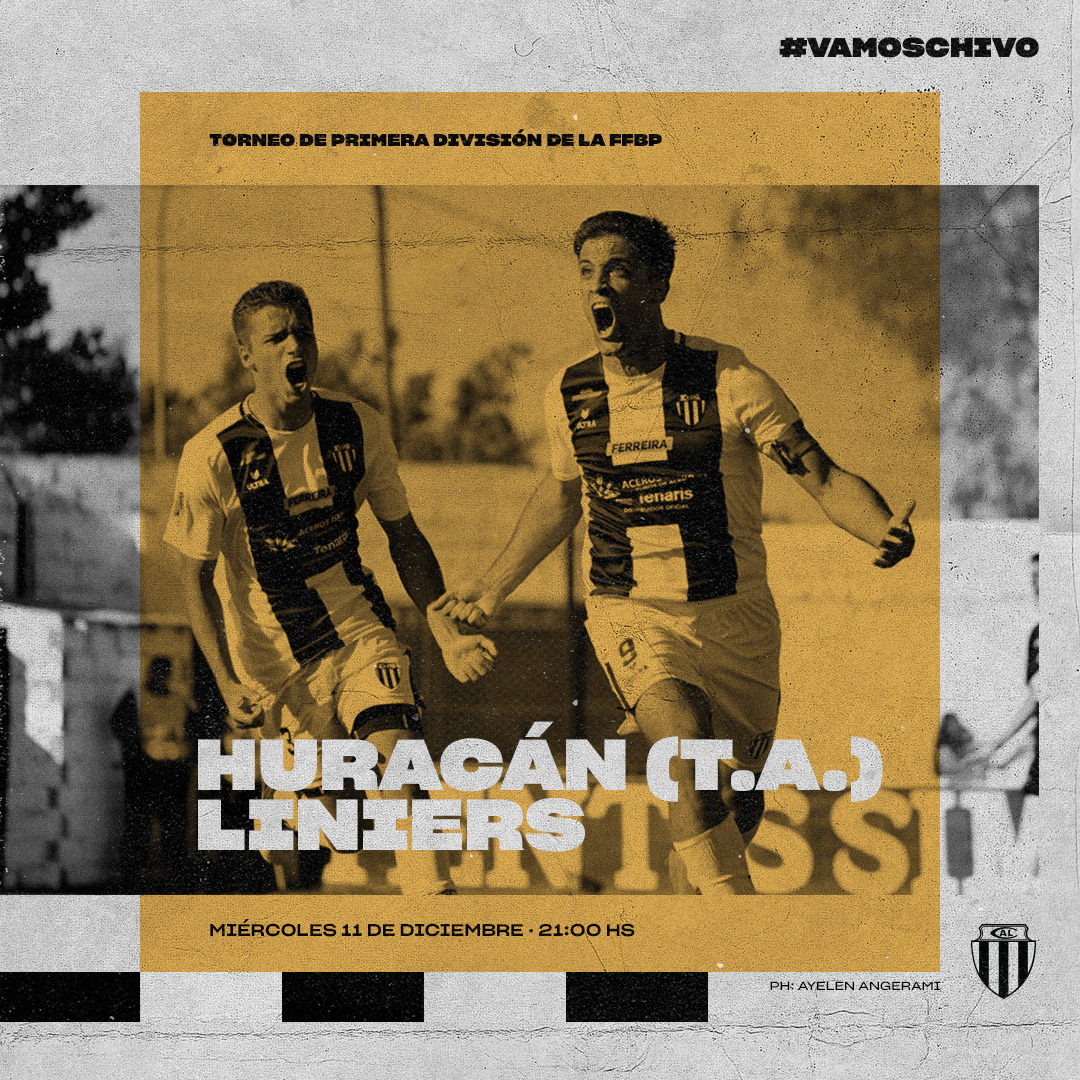 CALiniers's tweet photo. ⚽ #Fútbol #TFBP | ¡Vamos por todo! Mañana desde las 21 Hs, @CALiniers visita a Huracán de Tres Arroyos por el partido de ida de la cuarta ronda del certamen Provincial. #VamosChivo 🐐 https://t.co/qEQgOvTRU1