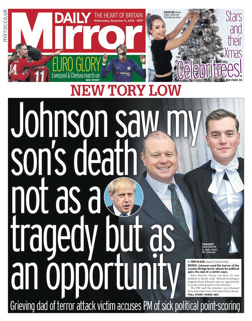 hendopolis's tweet photo. MIRROR: ⁦@BorisJohnson⁩ saw my son’s death not as a tragedy but as an opportunity #TomorrowsPapersToday https://t.co/GTrLGLzlEL