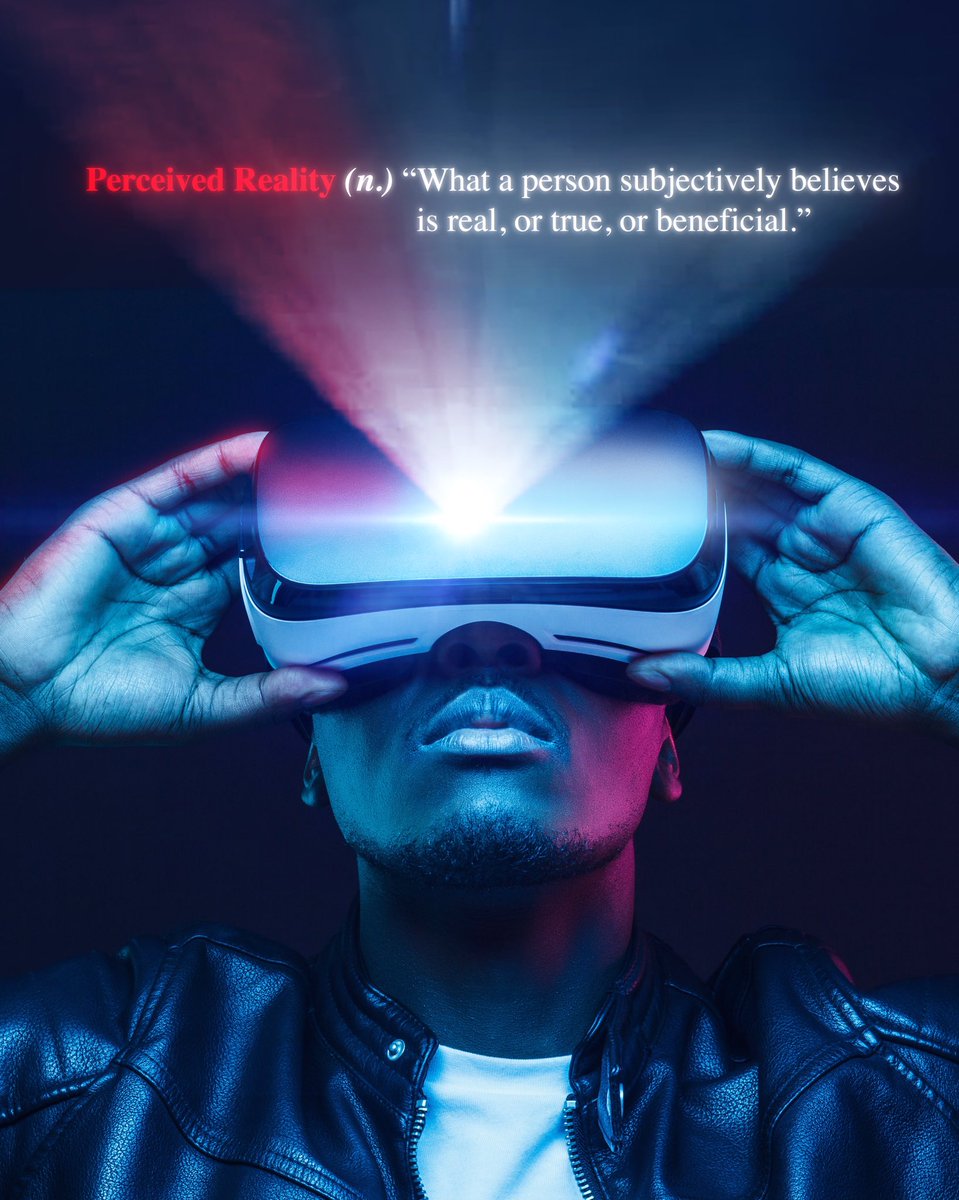 TempleRepresent's tweet image. Perceived Reality: What a person subjectively believes is real, or true, or beneficial.