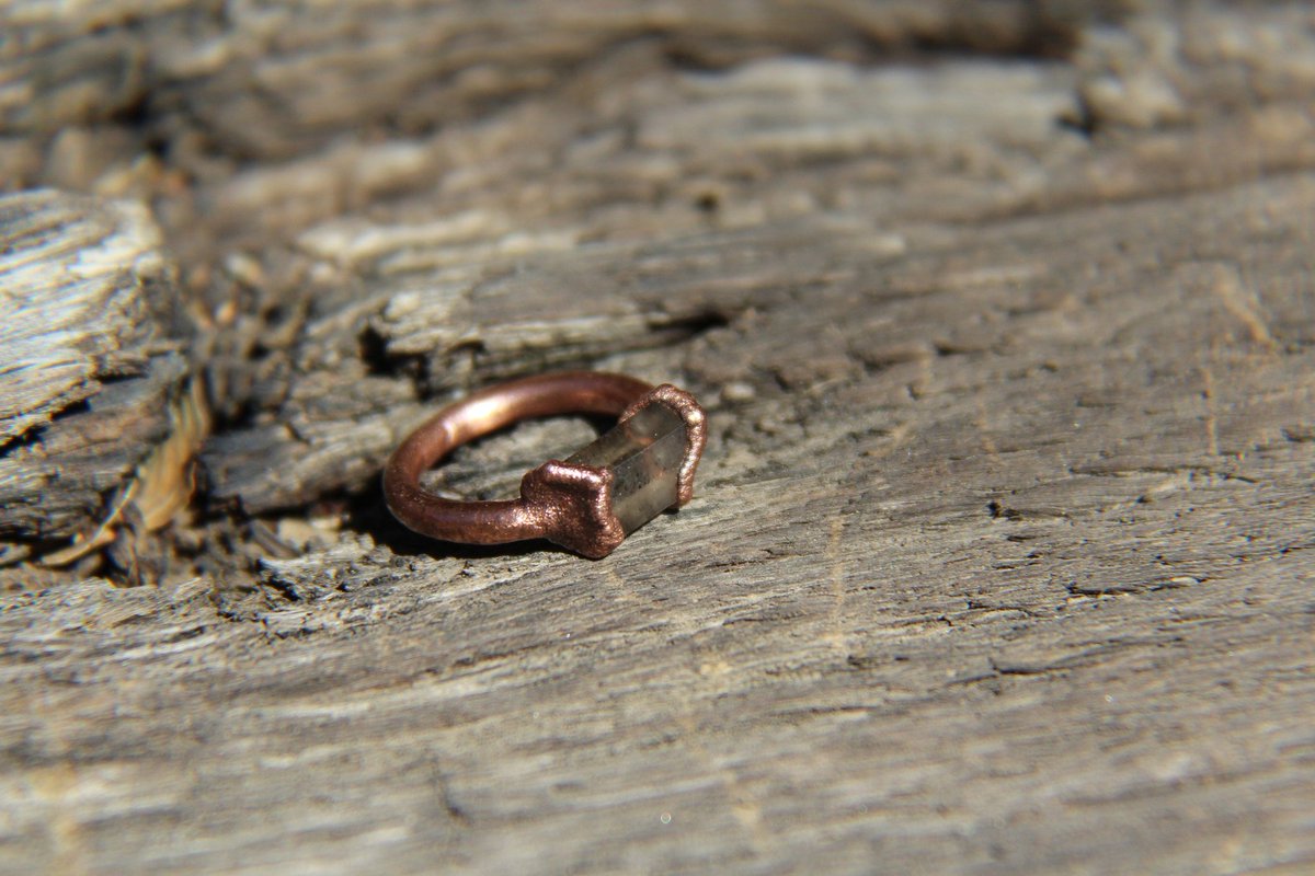 AlchemyCopper's tweet image. Crystal Bar Ring - Raw Natural Authentic Smoky Quartz Crystal - Hand-Collected - Electroformed Copper - Antique Patina - RQ1934 #etsy #jewelry #ring #handmade #crystaljewelry #crystals #electroformed #smallbusiness #smallshop #etsysale etsy.me/35maOyM