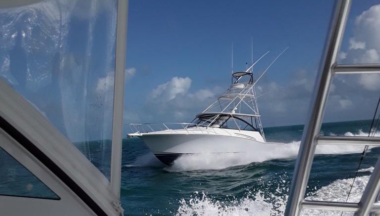 Today, we are down in Key Largo, FL testing the NEW Hatteras GT45X! What a beauty! <a href="/HatterasYachts/">Hatteras Yachts</a>