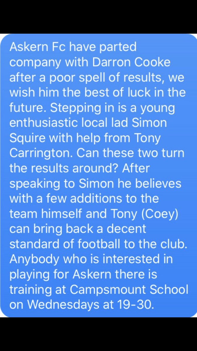 Askernminersfc's tweet photo. Club Statement!! @AskernF https://t.co/O2CYjXYwhx