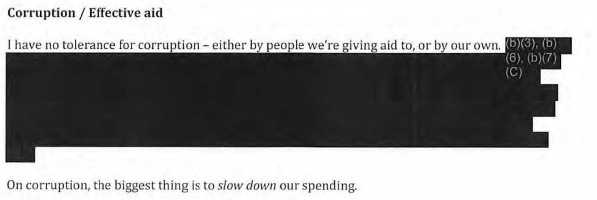 Unnamed State Dept official: "I have no tolerance for corruption." Seems to be split between civilians and military, the former was committed to "good governance" model, latter had to tolerate corruption in order not to get killed. 60/n