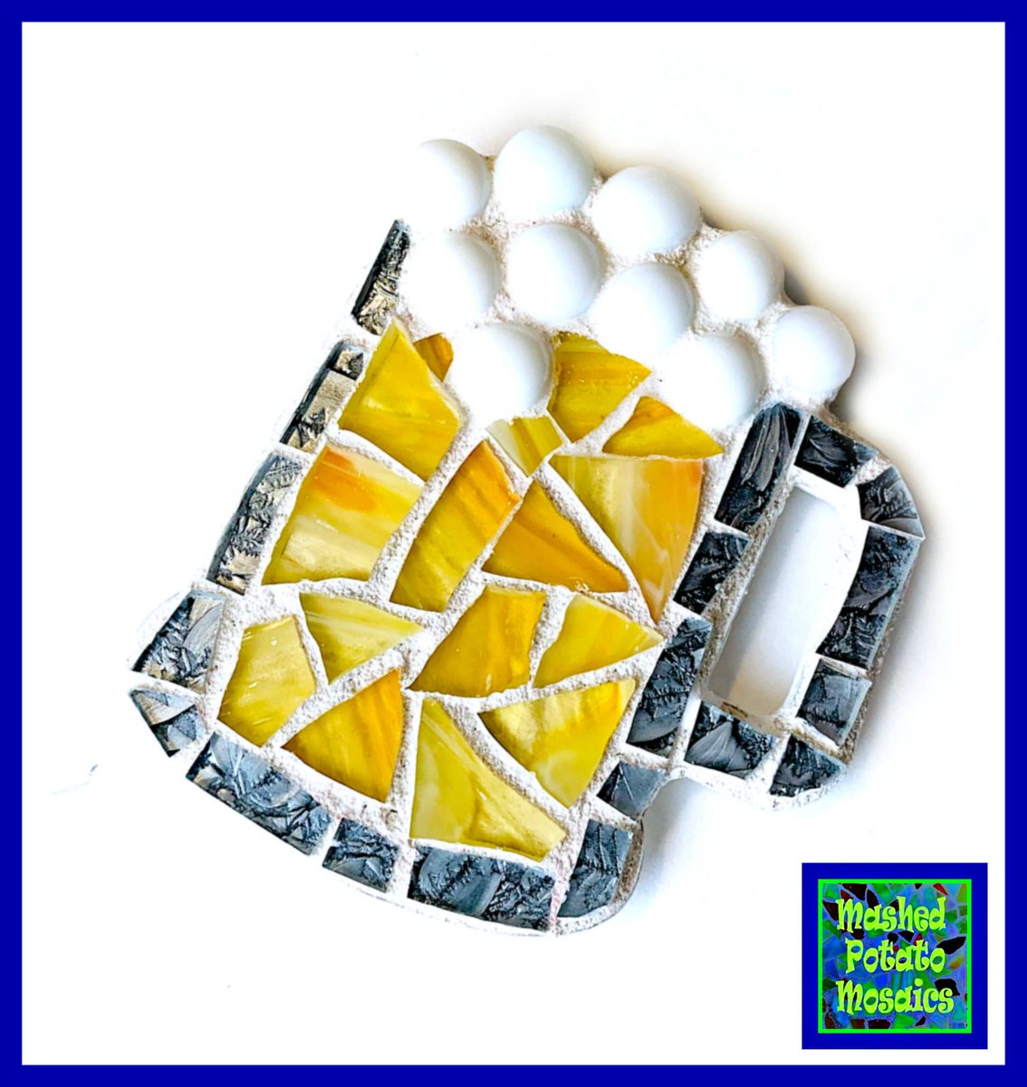 Just finished - beer mug mosaic magnet. etsy.me/2YBVRpP #beermug #beerlover #beer #beergifts #stockingstuffer #mashedpotatomosaics #mosaic #magnets #magnet #handmade #etsyhandmade #handmadegifts #shopsmallbusiness #christmasgiftsideas #giftidea #giftideas