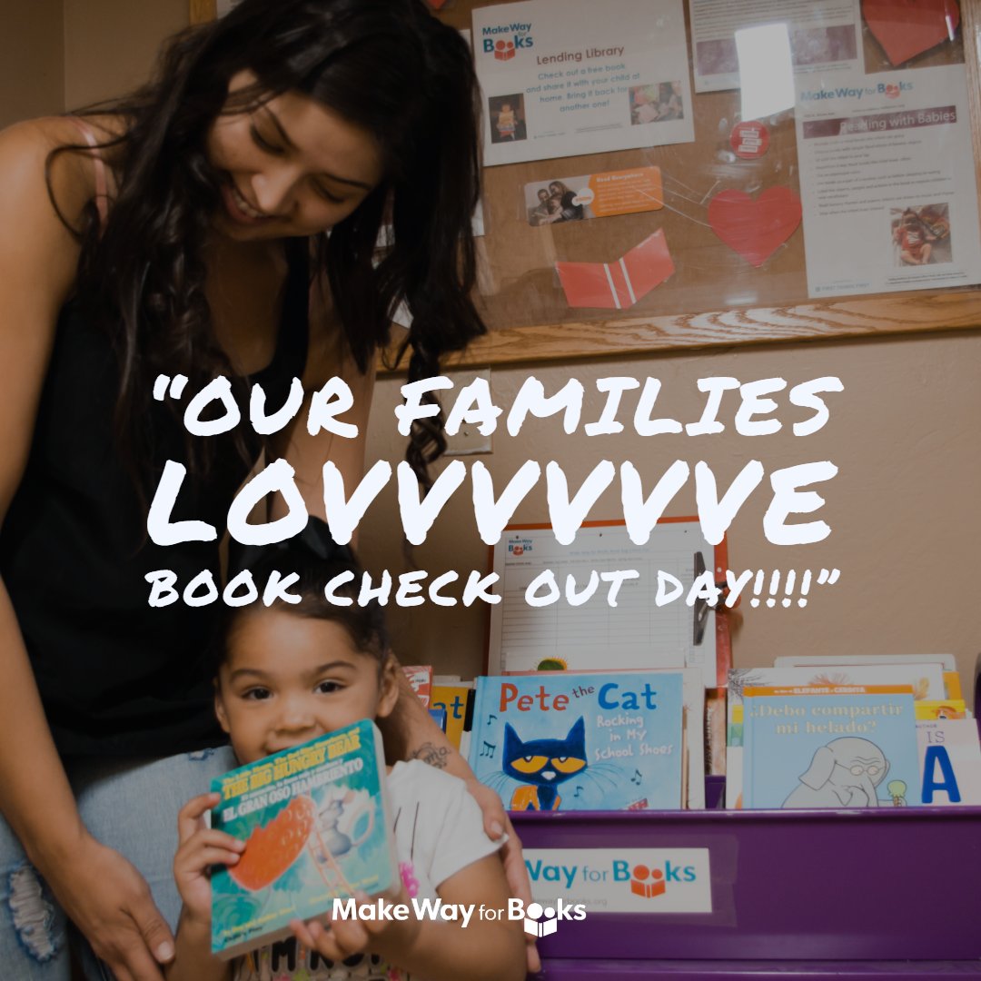 “Our families lovvvvvve book check out day!!!!” shares an educator in The Story Project. Your support and “lovvvvve” of our programs means that young children will have books to take home with them and continue their love of reading while building important literacy skills.