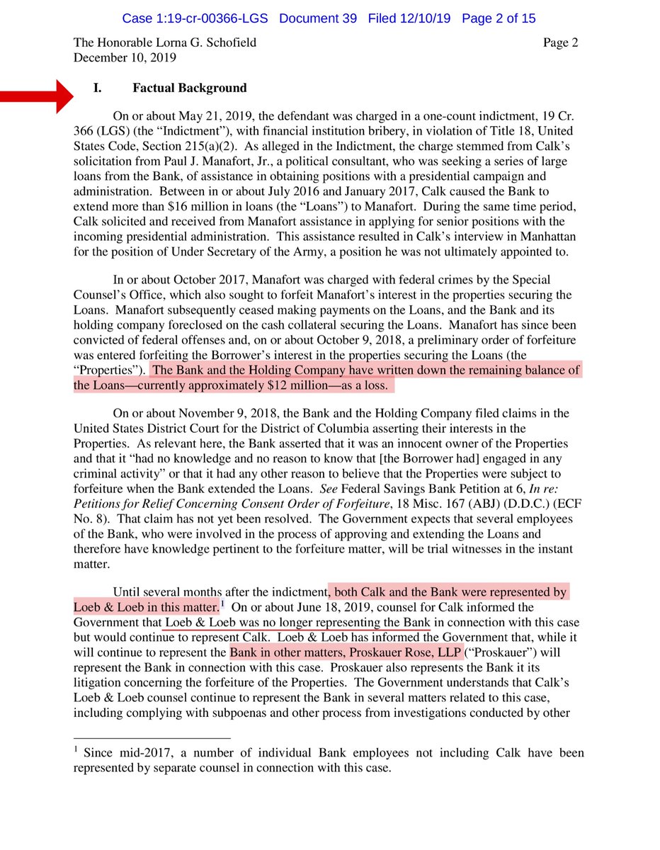 I want to be super clear here - today’s Letter/Motion by the Govt should NOT be used as a cudgel to attack the Govt, Defendant Calk or the House of Representatives. To do so would be intellectually dishonest. So don’t do it - the Govt is RIGHT to file this https://drive.google.com/file/d/1PIKT0ScmKbuWhJkldmSFgHmnKRgFJSsZ/view?usp=drivesdk