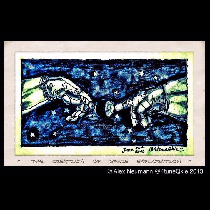 #Timehop
#MyGiantLeap
My painting #TheCreationOfSpaceInspiration 
being exhibited under „our“ #Shuttle #Atlantis at @Earthrise2068 celebrations
@NASAKennedy 
@50thAnniversary of #Apollo8 
@Astro_Nicole @Astro_Ron @AnoushehAnsari @Astro_Flow @WordenAlfred & #IAAA @ArtOfAstronomy🚀