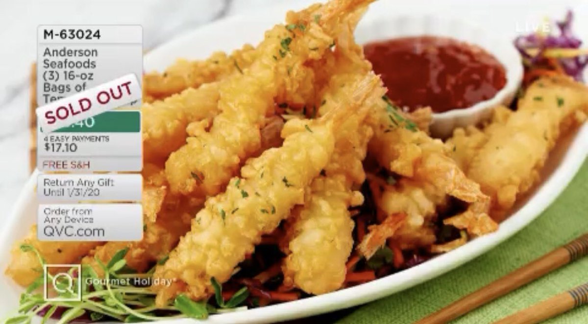 Anderson Seafoods 3lb Tempura Shrimp has another SOLD OUT airing in the books. Don’t forget to check out all of our other products on QVC.com. All orders will still arrive before the Holidays!!
#qvc #andersonseafoods #tempurashrimp #qualityseafood
