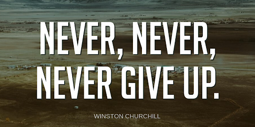 TheZigZiglar's tweet photo. "Never, never, never give up."-Winston Churchill https://t.co/Hp43kf0Z5v