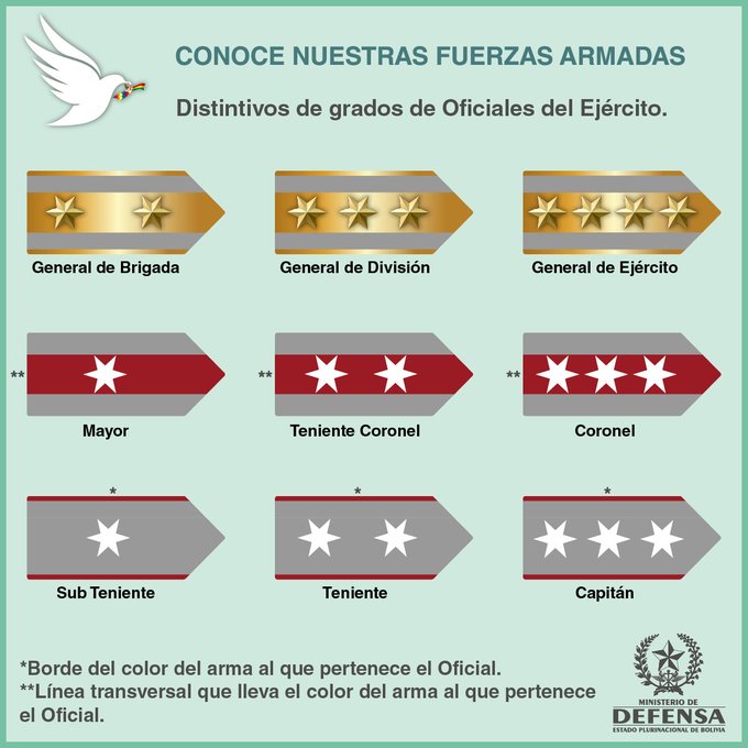 ¿Cómo reconocer los grados de los militares? Defensa te los detalla