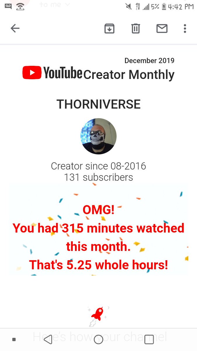 ThorWilkins779's tweet photo. So my monthly YouTube report came in and these numbers look....decent? I guess. 😕

Still reaching for that 200 subscriber goal by 2020.
#SmallStreamerCommunity 
#SmallStreamerConnect 
#smallyoutuber
#SmallYouTuberArmy 
#youtube
#report
#youtubereport
#smallyoutubersmatter https://t.co/dlXCy6OETg