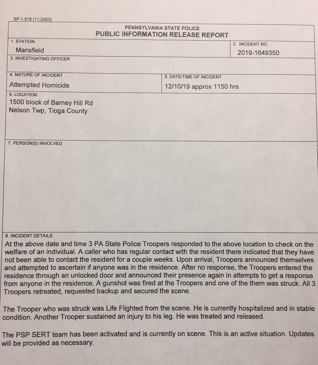 PSPTroopFPIO's tweet photo. Troop F Media contact Tpr Angela Bieber 570-560-1361
abieber@pa.gov https://t.co/47QYU7I0wl