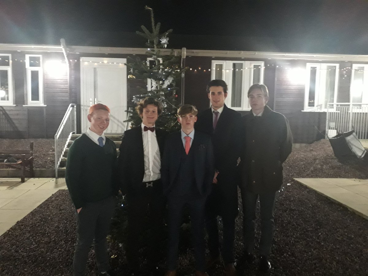 DuffusHouse's tweet photo. Always a lovely occasion at the Duffus Christmas Supper in the refectory. Great to see the boys looking so smart and the year 13s serve the house their turkey! Thank you to all the guests who attended, including Headmaster @titus_edge. #proudduffus #yum #crackerfun https://t.co/OdOVRETt1S