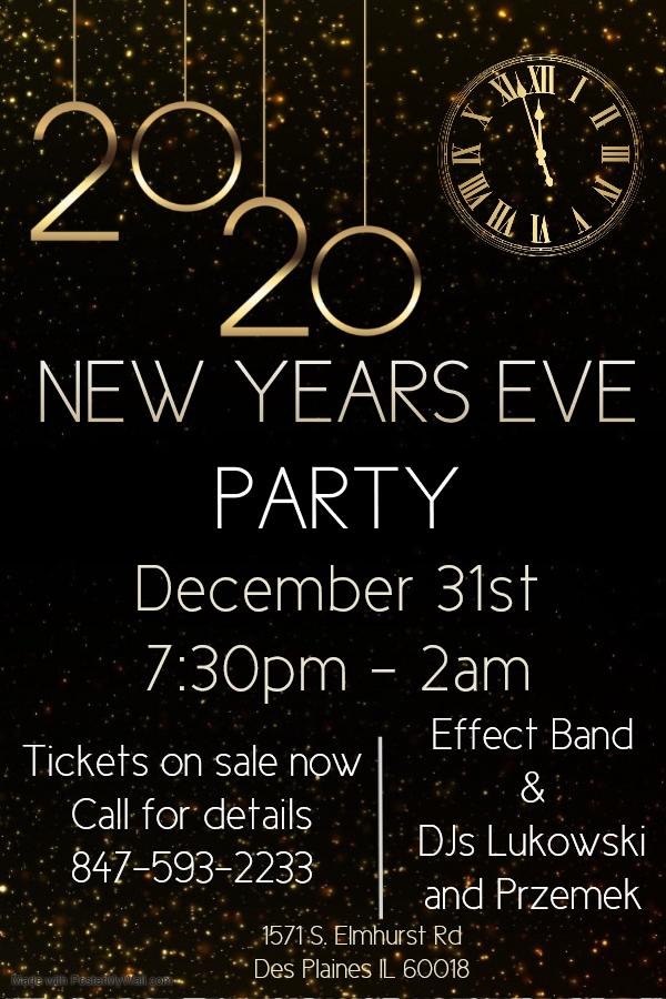 ManzosBanquets's tweet photo. Need New Years Eve plans? Call for details 847-593-2233
#NewYearsEve https://t.co/Secga1Qruy