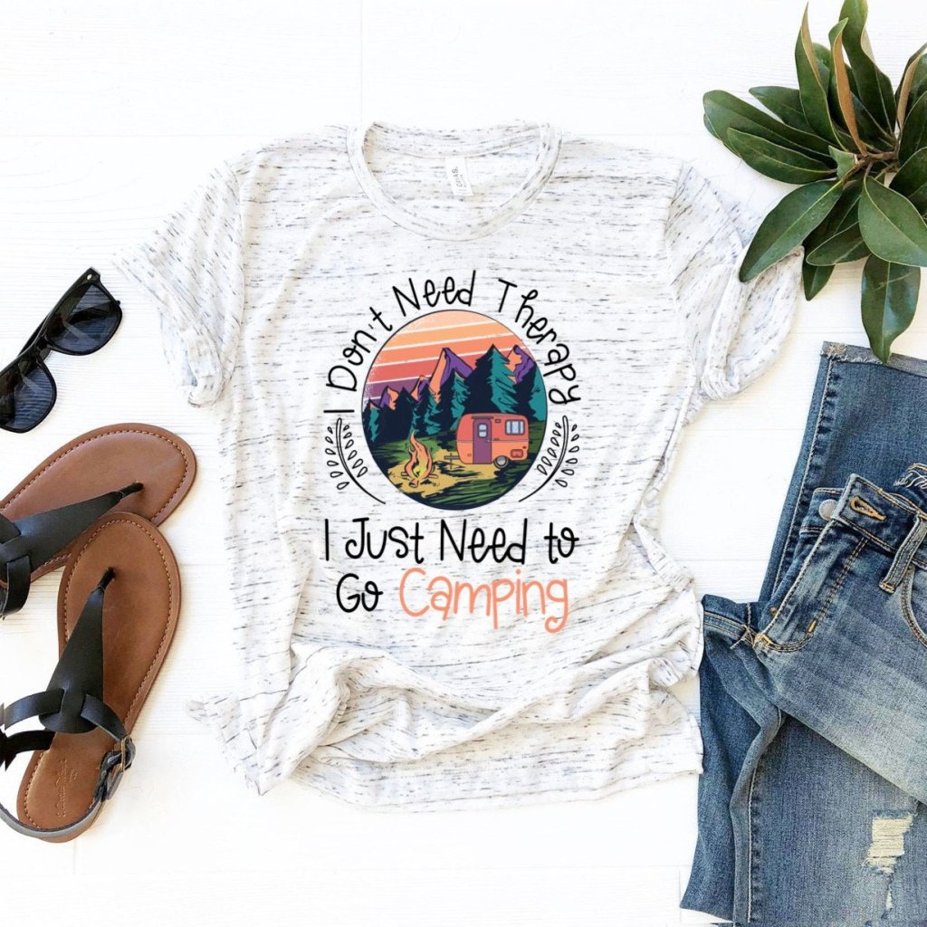 creartivemind's tweet image. I Don’t Need Therapy I Just Need To Go Camping Outdoor Autumn Fall Unisex T-Shirt creartivemind.com/product/i-dont…