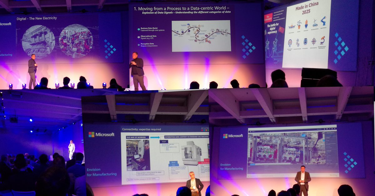 I attended to <a href="/Microsoft/">Microsoft</a> its #EnvisionforManufacturing: Quite a lot of people present and good pitches, from partners and from customers. Pascal Coppens his China's New Normal presentation was an eye opener! #Industry40 #Industrie40 #IIoT #IndustrialIoT #FactoryoftheFuture #IoT