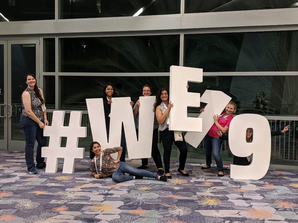 RyKaiWright's tweet photo. Had one of the best times attending #WE19 in Anaheim with my fellow SWE members from PSU for the first time! It was great seeing many other women within the engineering field. Great conference and an extraordinary career fair! Can’t wait to go back again!😆📚🤓#nationalconference https://t.co/qyEpAPlCPY