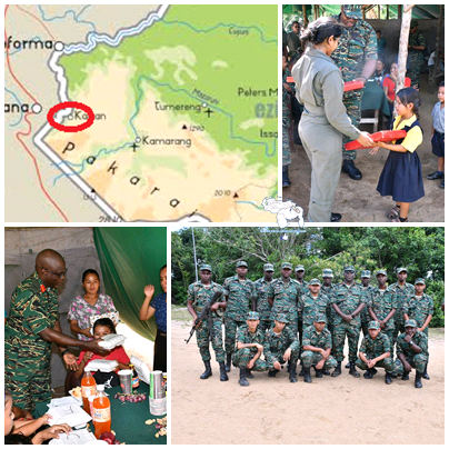 AntroCanal's tweet photo. #10Dic Como ya es natural, la Guyana Defence Force visita poblados a lo largo del límite de facto para salutación navideña en donde ofrecen un almuerzo y entregan juguetes a los niños ¿Qué les parece realizar lo mismo en Delta y Bolívar? #Esequibo https://t.co/mQDJlvbWhJ