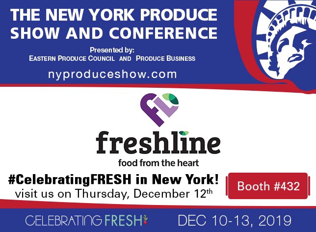 myfreshline's tweet photo. The Freshline team will be at the annual New York Produce Show and Conference on Dec. 12th,2019!We’ll be at booth #432, #celebratingFRESH. Hope to see you there! https://t.co/GgHpuOJAWU