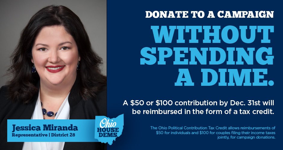 JessicaEMiranda's tweet photo. Donate to my re-election campaign w/o it costing you a dime! Individuals $50 or a couple filing jointly $100. So long as those contributions are made before the end of the year, you can be reimbursed by the State in the form of a tax credit. #Great28! #KeepJess #ShesTheBest https://t.co/jIBH8P23bT