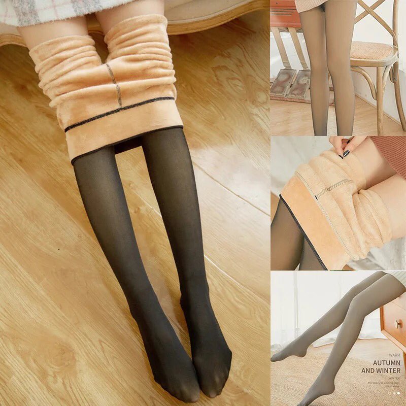 Women/'s Winter Tights,Fleece Lined Pantyhose Warm Leggings Thicken Fake Translucent Elastic Tights