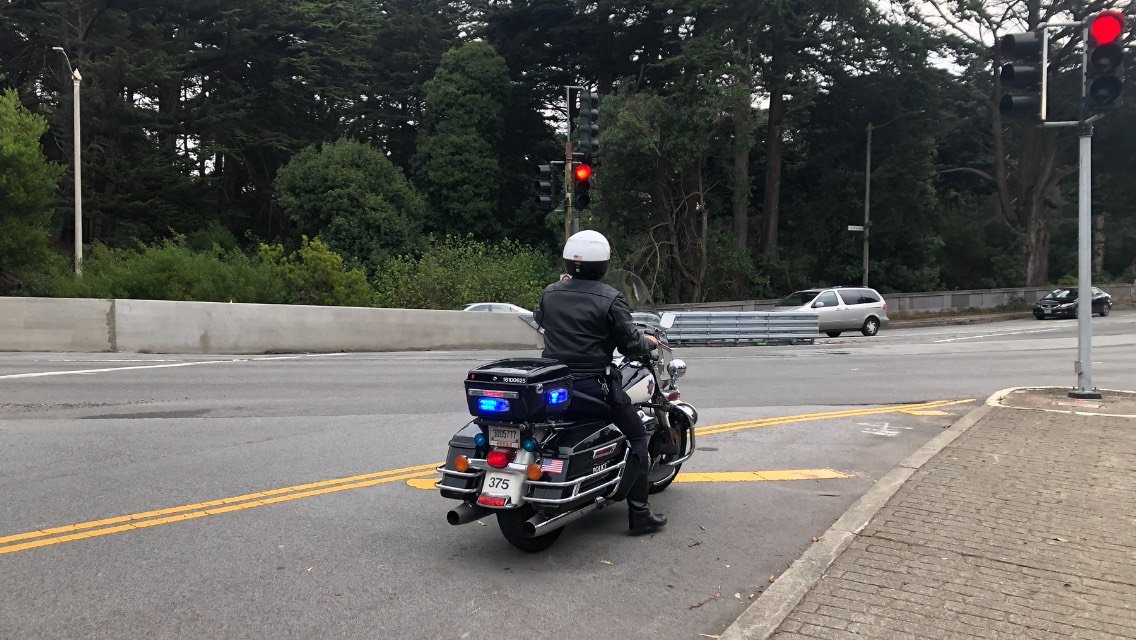 Today Traffic Company's Vision Zero Enforcement Team is out at Presidio Bypass at Crossover in Golden Gate Park doing speed and light enforcement.  <a href="/SFPD/">San Francisco Police</a> <a href="/SFPDRichmond/">SFPD Richmond Station</a> <a href="/SFPDPIO/">SFPDPIO</a> <a href="/VisionZeroSF/">Vision Zero SF</a>