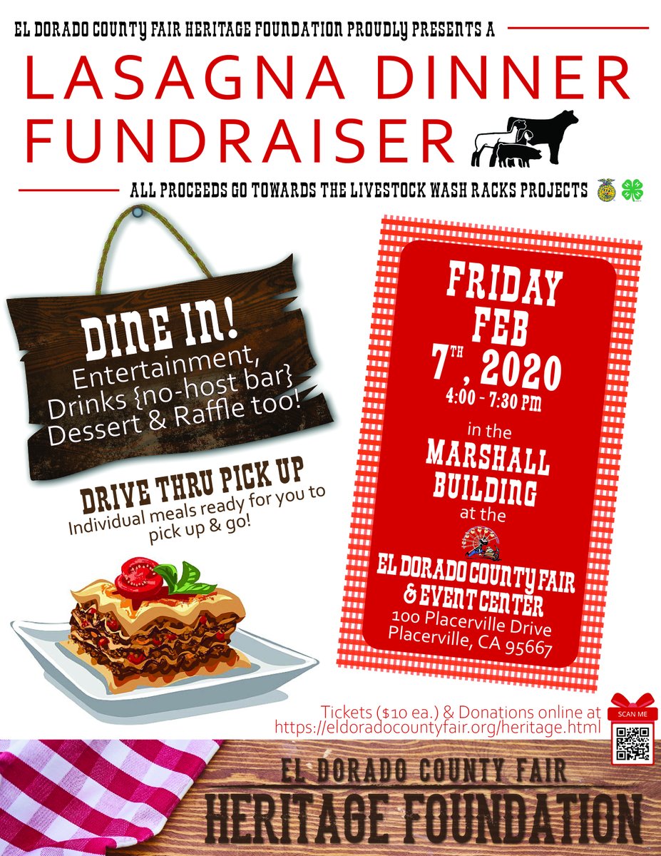 #livestock Fundraiser for the Wash Racks Projects #lasagna #SaveTheDate