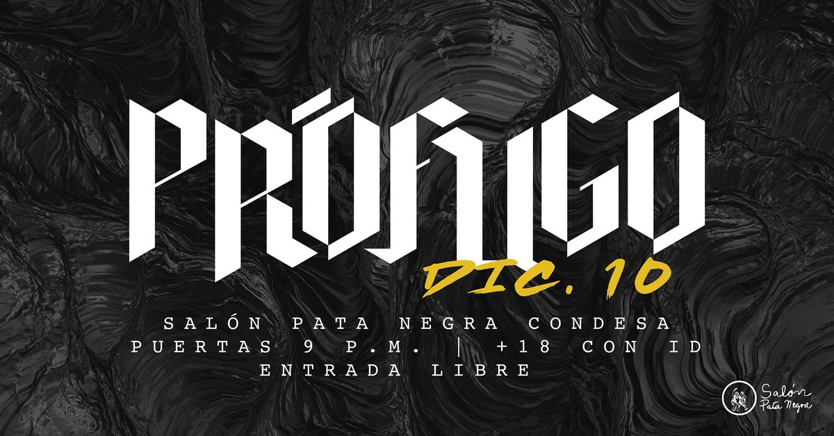 Ciudad de México nos vemos esta noche en <a href="/SalonPataNegra/">Salón Pata Negra</a> será nuestro último show del año y queremos verlos a todos ahí!!!