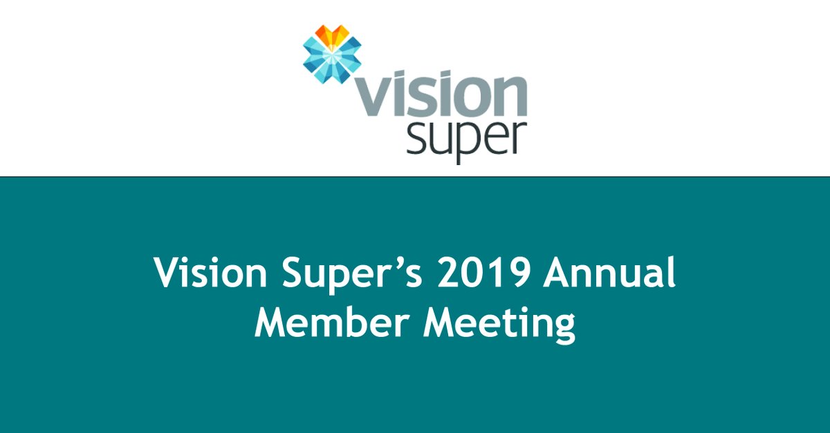 VisionSuper's tweet photo. Tonight is our annual member meeting and you will be able to live stream it by clicking here https://t.co/DoBRI8Ek5U at 6pm. #amm #visionsuper https://t.co/9KopMRxU6w