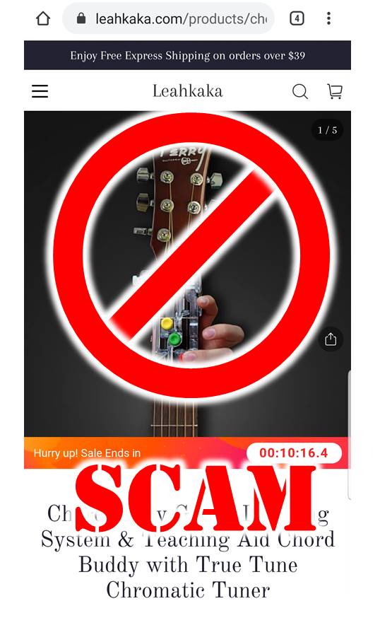 BEWARE: There is a scammer trying to get customer credit cards. This is not ChordBuddy or any authorized sellers. It's a pure #scam.