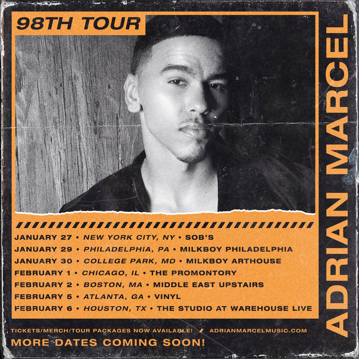 UrbanFierce's tweet photo. We’re super excited to announce @AdrianMarcel510’s “98th Tour” kicking off January 2020 - Who’s ready for a hot R&amp;B Tour ? We are 🙋🏽‍♂️🙋🏽‍♀️ and tickets are on sale NOW via https://t.co/Vu9yn33LJy - More Dates To Be Announced 🤘🏽🤘🏽 #AdrianMarcel #98thTour #UrbanFierce #UrbanFierceGroup https://t.co/fl3LsuwqCM