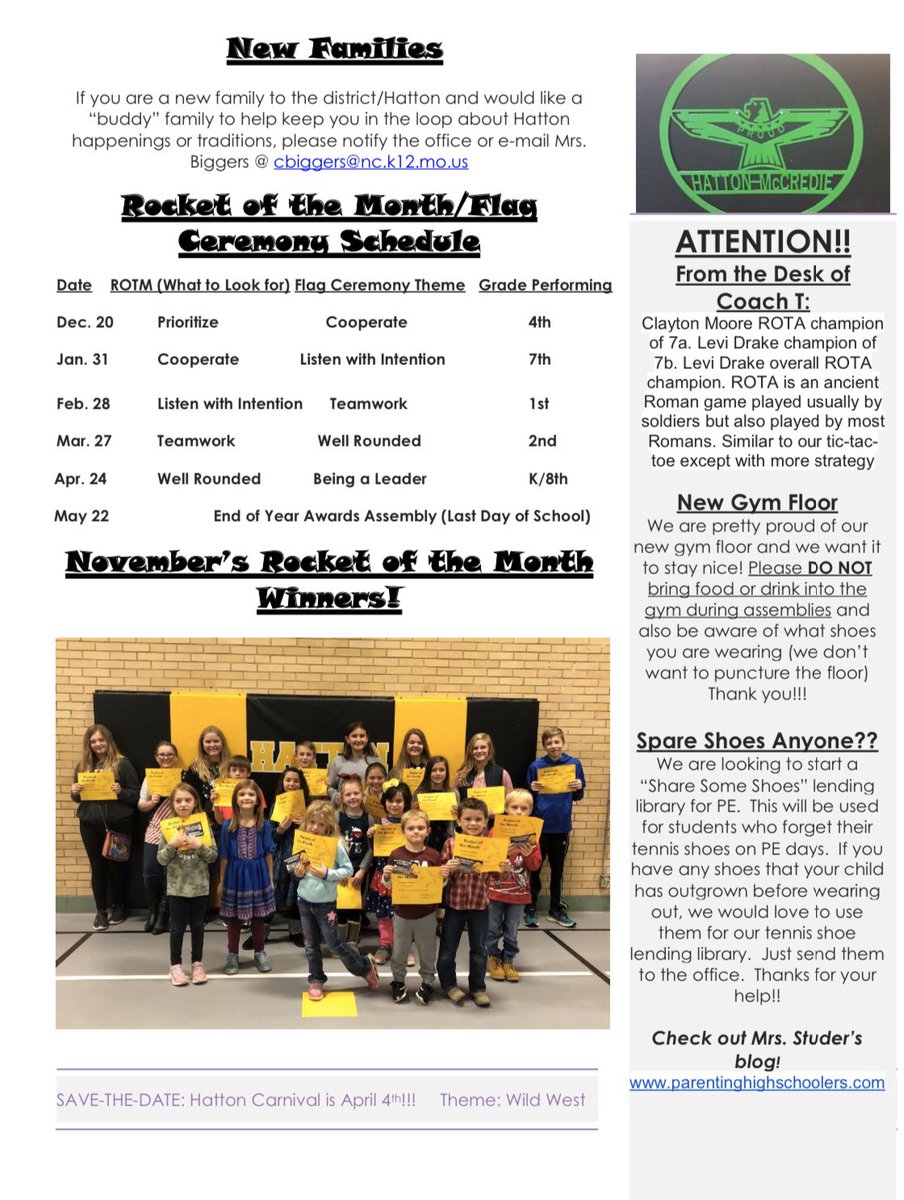 H_M_Rockets's tweet photo. Extra! Extra! Read all about it! See what’s been going on at Hatton this past month and what’s to come, in our monthly Rocket Newsletter! 🚀 https://t.co/FzkG7PnbSr