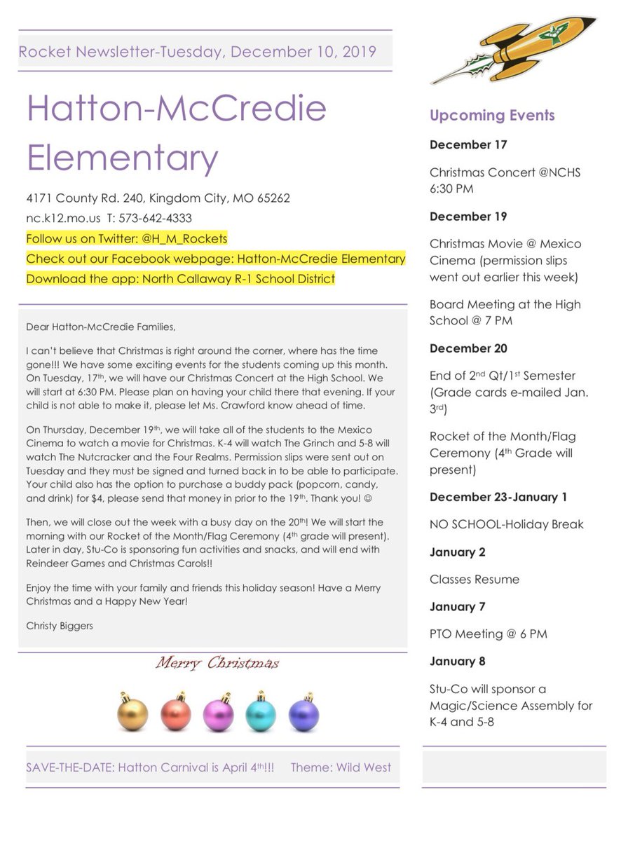 H_M_Rockets's tweet photo. Extra! Extra! Read all about it! See what’s been going on at Hatton this past month and what’s to come, in our monthly Rocket Newsletter! 🚀 https://t.co/FzkG7PnbSr