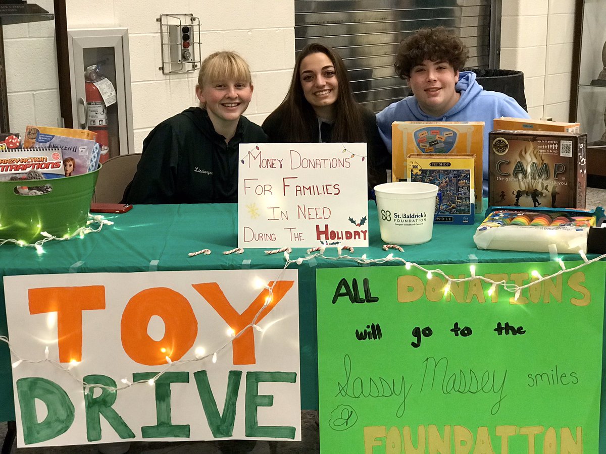 Tonight’s the first night of our collection! Come find us Thursday at Boy’s Basketball and Friday at Wrestling to drop your toys off!