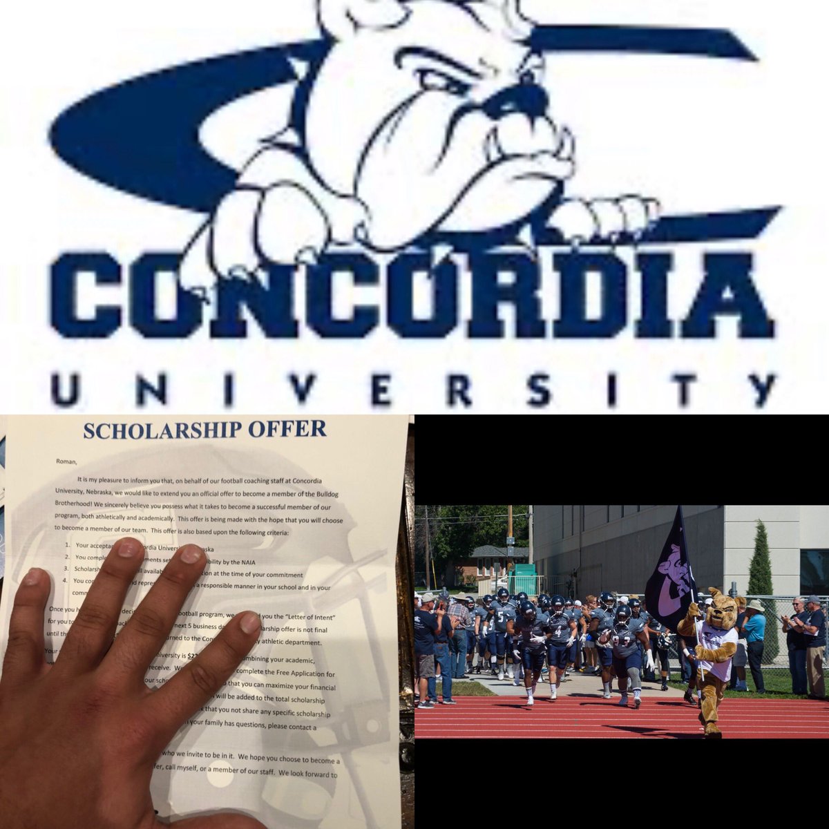 romanrivera0011's tweet photo. Blessed to receive an offer from Concordia University in Nebraska 🙏🏽@TXPrivateFBGuy @SheltonSchool @PatrickDaberkow https://t.co/UEYf5z9RgP