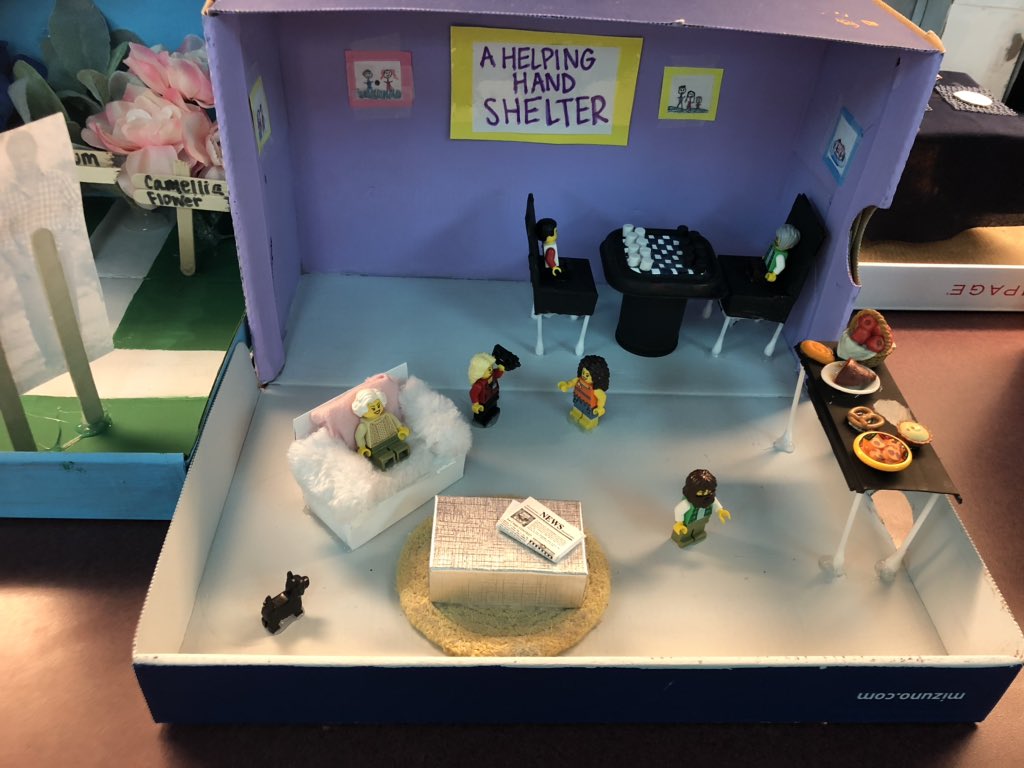 diminor1's tweet photo. Teaching The Boy in the Black Suit by @JasonReynolds83 was indeed a success! Students recreated favorite scenes from the book. Mrs. Little’s students rocked this project! #hcsdli #pilot @HooverSchools https://t.co/2l3unVVZT9