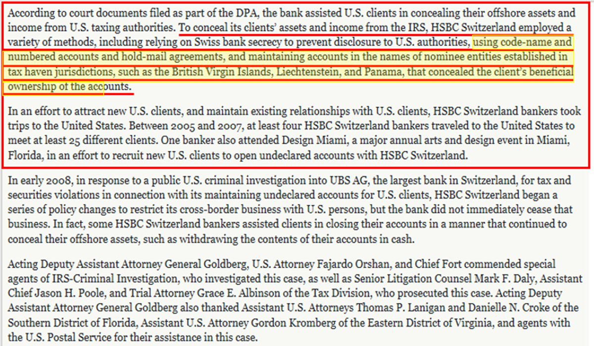 What was the 5 Star Trust and what was it doing. Who were they ultimately stealing from and what was the true intended purpose of the source of their theft.  https://www.justice.gov/opa/pr/justice-department-announces-deferred-prosecution-agreement-hsbc-private-bank-suisse-sa