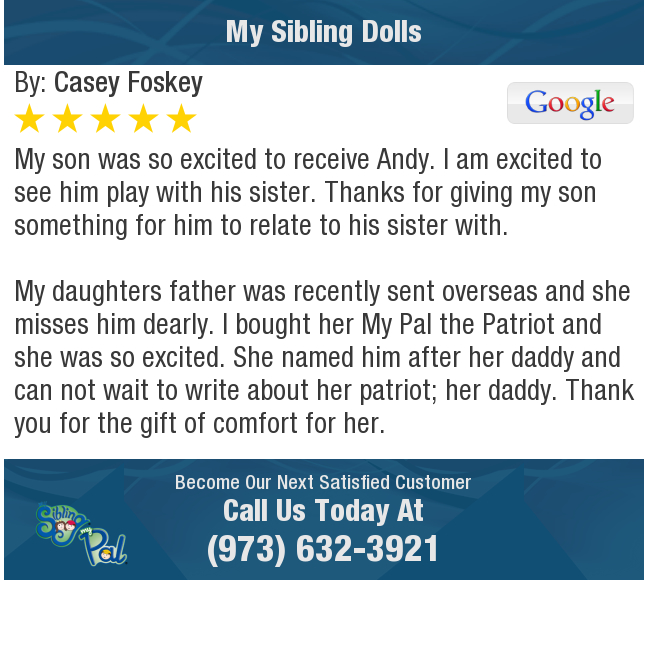 5 Star: Casey F. "My son was so excited to receive Andy. I am excited to see him play with his sister. Thanks..." bit.ly/2dMD9rW