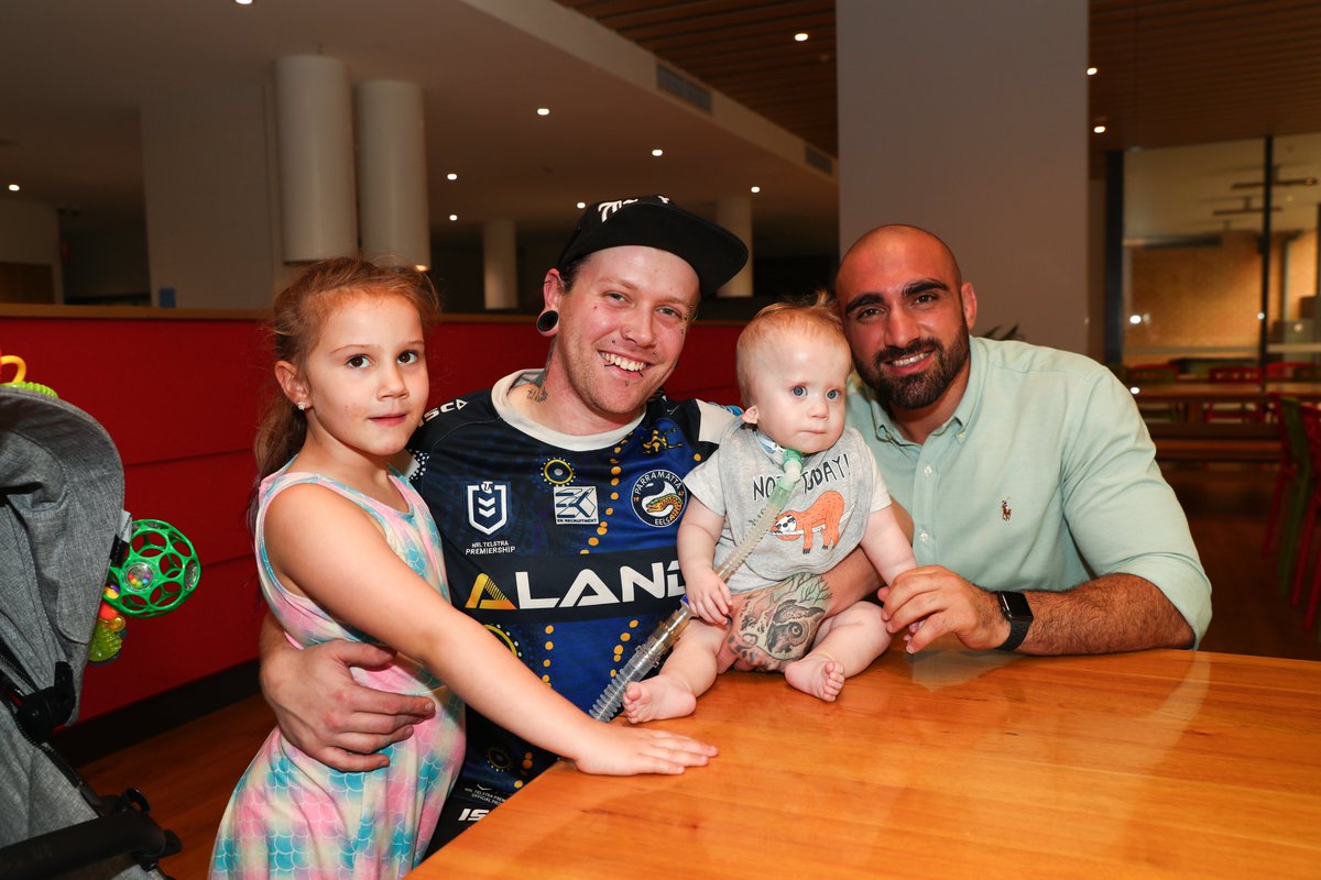 The Eels and <a href="/RMHCGWS/">RMHC Greater Western Sydney</a> have a special bond with our partnership now 25 years strong! A highlight on the annual calendar is our Christmas visit and some of the boys popped into the House yesterday afternoon.

Photos: eels.co/2skrsjJ #PARRAdise