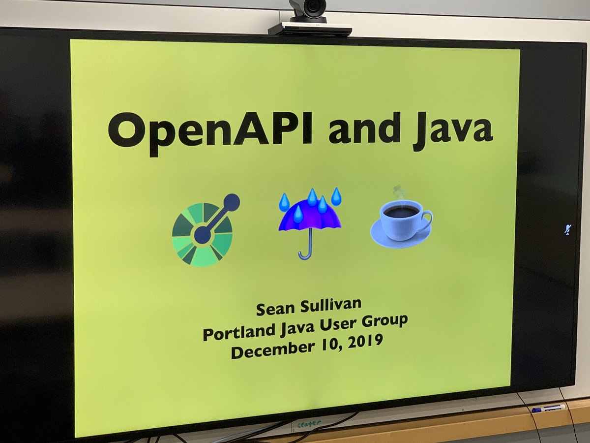 Portland Java User Group 
December 10, 2019
#java #openapi
